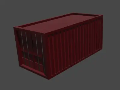 Containers shipping container Free low-poly 3D model purchase