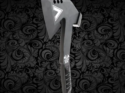 tactical axe Free low-poly 3D model