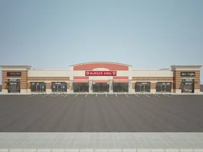 Retail Store Building 3D model buy