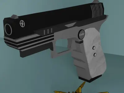 pistol gun Free low-poly 3D model