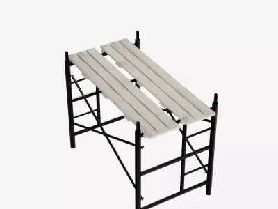 Scaffolding Construction Low-poly 3D model