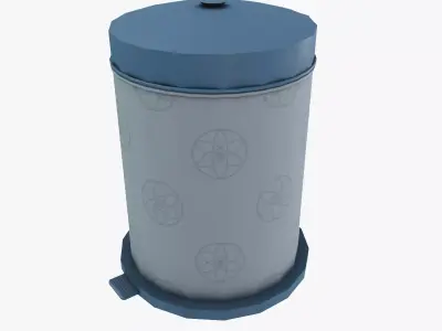 Dustbin Low-poly 3D model