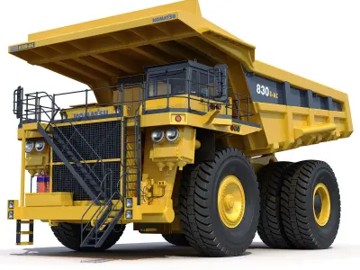 Mining dump truck Komatsu 830E-AC 3D model