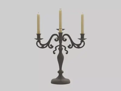 Candelabra Model 1 Low-poly 3D model