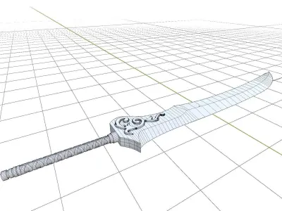 Auron sword FINAL FANTASY 3D model