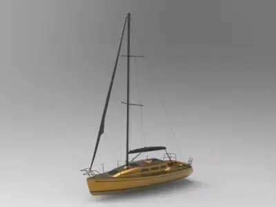 Sailing boat 3D model get