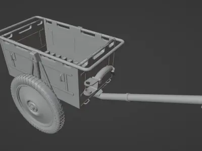 1 35 German IF8 Infantry Trailer with Cargo 3D print model
