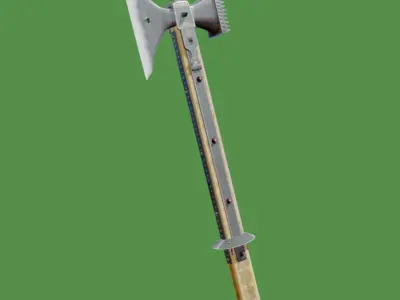 Medieval royal axe Free low-poly 3D model