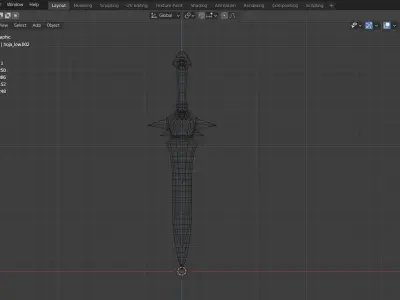 LOW POLY SWORD Low-poly 3D model shop