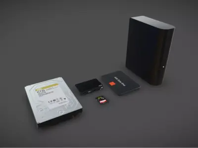 Electronics Low-poly 3D model