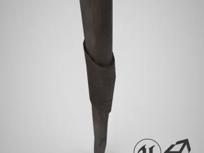 Medieval Axe Low-poly 3D model 3