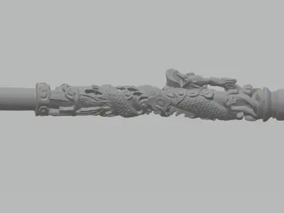 Wukong Weapon - Chinese Combat Staff  3D print model