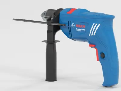 Bosch GSB 600 Corded Electric Impact Drill Low-poly 3D model