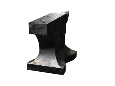 london-pattern-anvil Low-poly 3D model