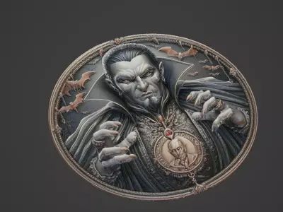 Vlad Dracula Medallion 3D print model buy
