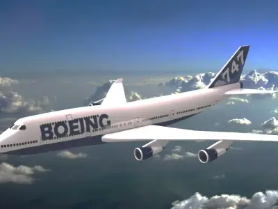 Boeing 747 Low-poly 3D model