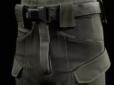 GEN2 Combat Pants Tactical Military Gear in Multiple Colors Low-poly 3D model