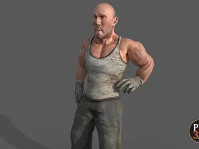 Human Male Character  UE4 Unity3D Free low-poly 3D model