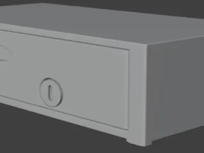 Free Cashier Drawer-lowPoly Free low-poly 3D model