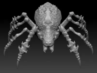Free High Poly Giant Spider - The Demon Face - Ngchipv Free 3D model