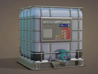 IBC Cubitainer Low-poly 3D model