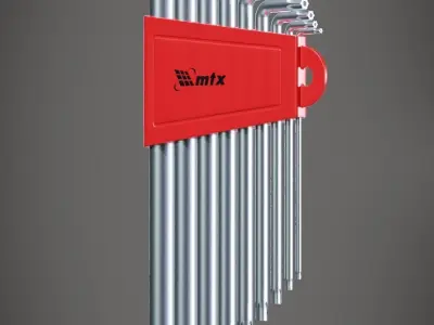 Mechanical Tool Torx wrench type L Mtx Kit 3D model