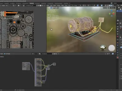 old rusty diy grindstone da1 Low-poly 3D model