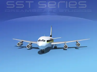 Boeing 707-320 SS Singapore Airlines 3D model