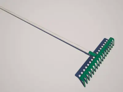 Garden Rake Low-poly 3D model