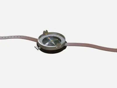Compass Army Ussr Low-poly 3D model