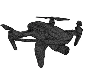 Modern Foldable Camera Drone Model 3D model