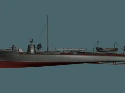 Mine boat Gazolinka 3D model