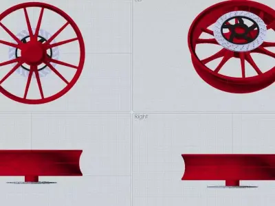 motorcycle wheel rim Free 3D print model