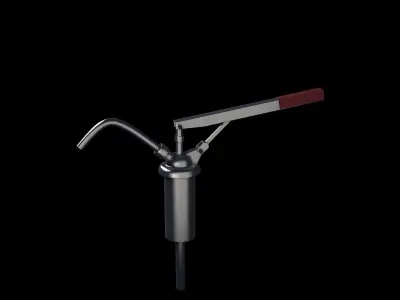 Hand oil pump for barrels 3D model