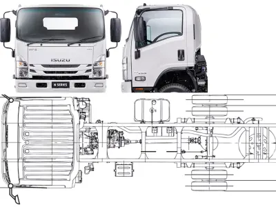 RC TRUCK KABIN ISUZU GIGA NMR 3D print model