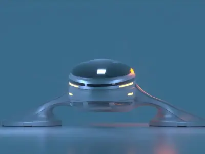 Futuristic Aircraft D 1 3D model