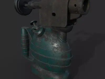 Old blow torch  Low-poly 3D model