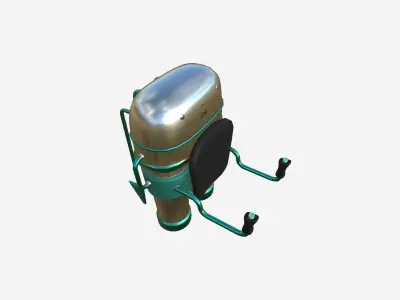 Jetpack C09 Aluminum - SciFi Character Design Low-poly 3D model