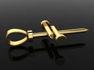 Nail Cross Pendant Mid Size 3D print model