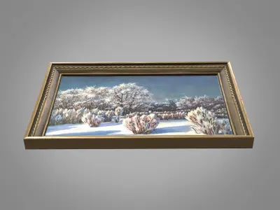  Winter Oil Painting 3D model Low-poly 3D model