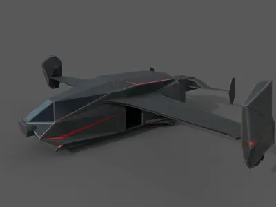 Aircraft inspired from valorant Low-poly 3D model