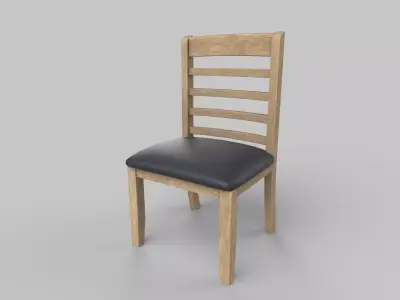 chair wooden Low-poly 3D model get