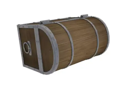 Old Wooden Chest 3D model