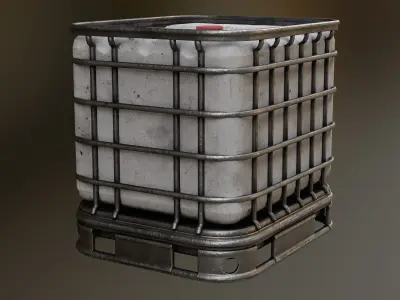 Water Tank Game Ready Model Low-poly 3D model