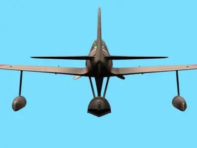 Nakajima A6M2-N 3D model