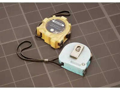 Construction Tape Measures Set 3D model