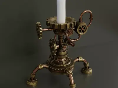 Steampunk Candlestick 7 3D model