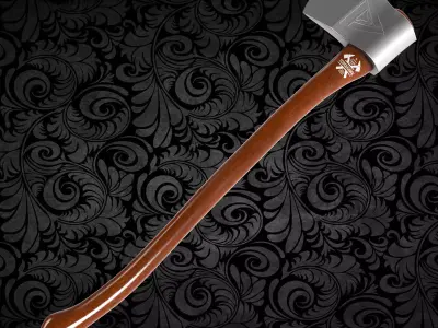 Wood Splitting Axe Low-poly 3D model