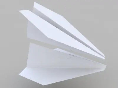 Paper Plane 3D model by nerokart