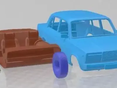 VAZ Higuli 2107 Sedan 2006 Printable Car 3D print model